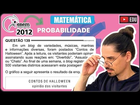 Thumbnail da aula: [ENEM 2012] 139 📘 PROBABILIDADE Em um blog de variedades, músicas, mantras e informações diversas