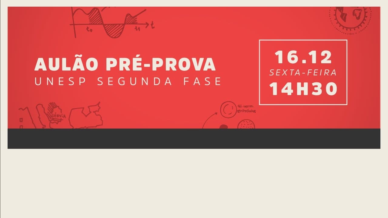 Thumbnail: [AULÃO PRÉ-PROVA] Me Salva! 16/12 - 14h30 - UNESP: Redação 2ª Fase