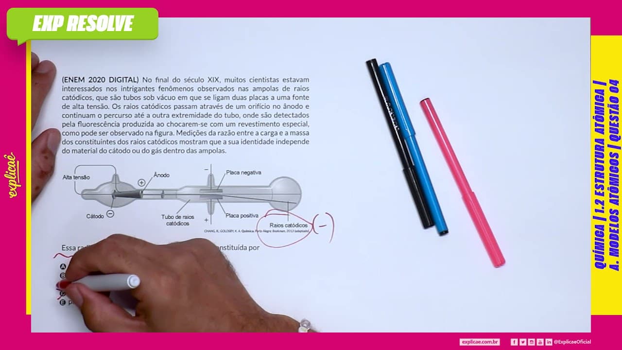 Thumbnail: NO FINAL DO SÉCULO XIX, MUITOS CIENTISTAS ESTAVAM (...) | ESTRUTURA ATÔMICA A  MODELOS ATÔMICOS