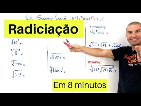 Thumbnail da aula: RADICIAÇÃO EM 8 MINUTOS | FÁCIL e RÁPIDO