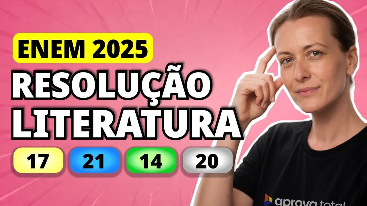 Thumbnail: ENEM 2025 Linguagens – Questão 17 | O meu medo é entrar na faculdade e tirar zero eu que nunca fui