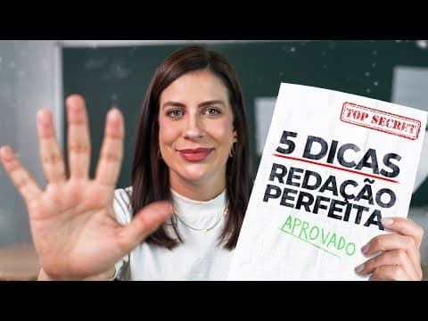 Thumbnail da aula: 5 passos simples para fazer uma BOA REDAÇÃO (ajudam mesmo)