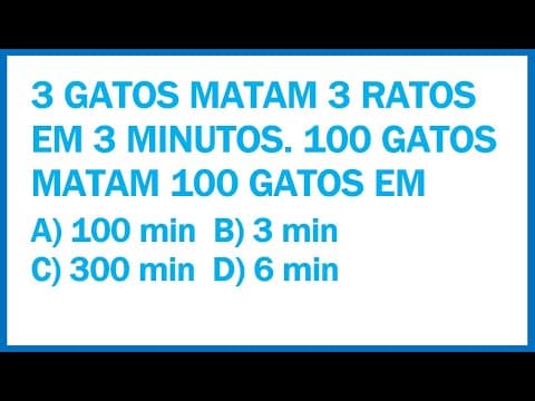 Thumbnail da aula: Todo mundo errou! O problema dos gatos e ratos!