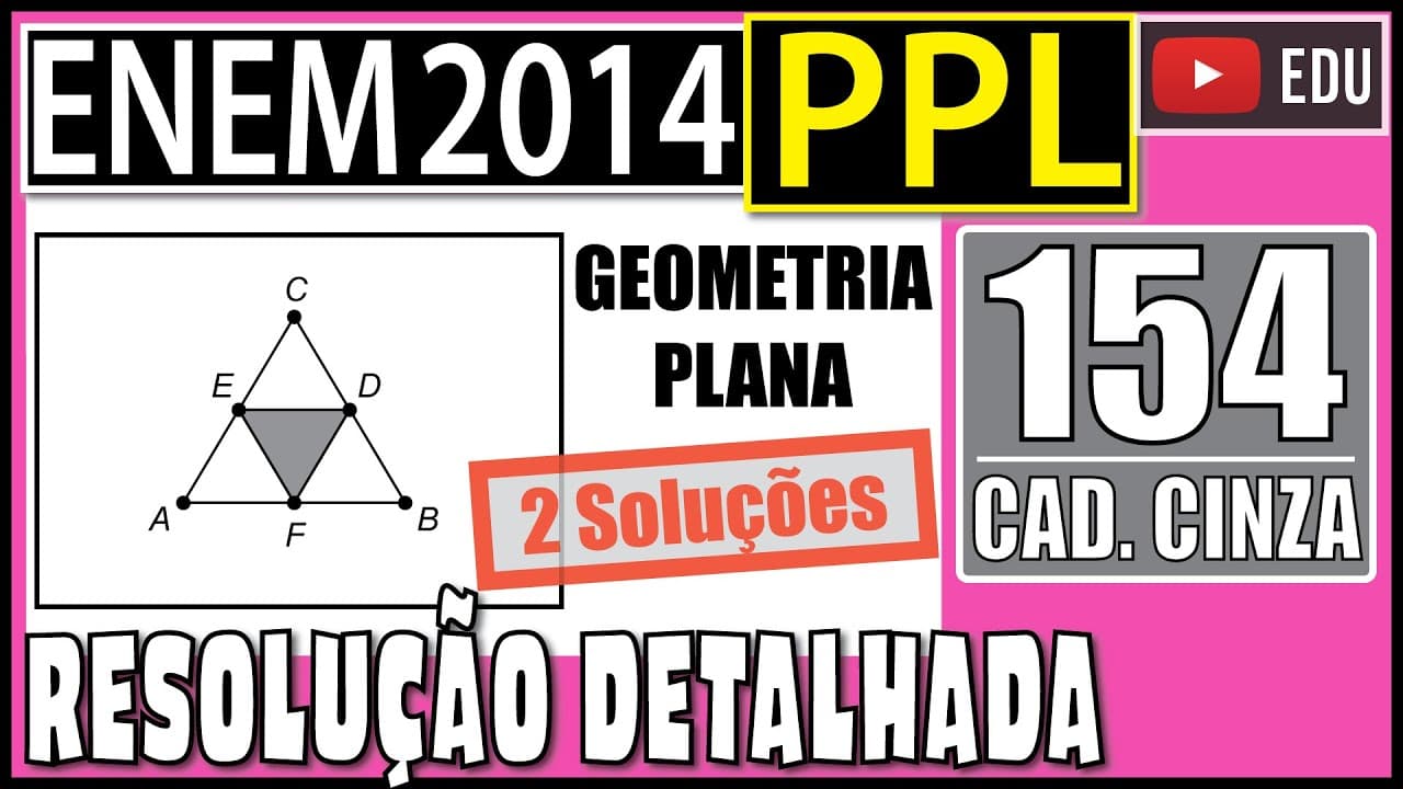 Thumbnail: [ENEM 2014 PPL] 154 📓 GEOMETRIA PLANA Um artista deseja pintar em um quadro uma figura na forma de