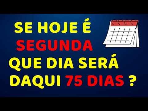 Thumbnail da aula: 😱SEXTA, SÁBADO OU DOMINGO ?? CONSEGUE RESOLVE ESSE DESAFIO ??