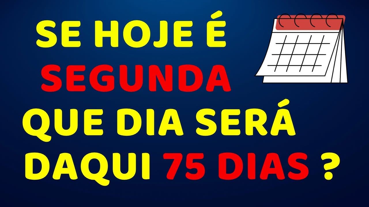 Thumbnail: 😱SEXTA, SÁBADO OU DOMINGO ?? CONSEGUE RESOLVE ESSE DESAFIO ??