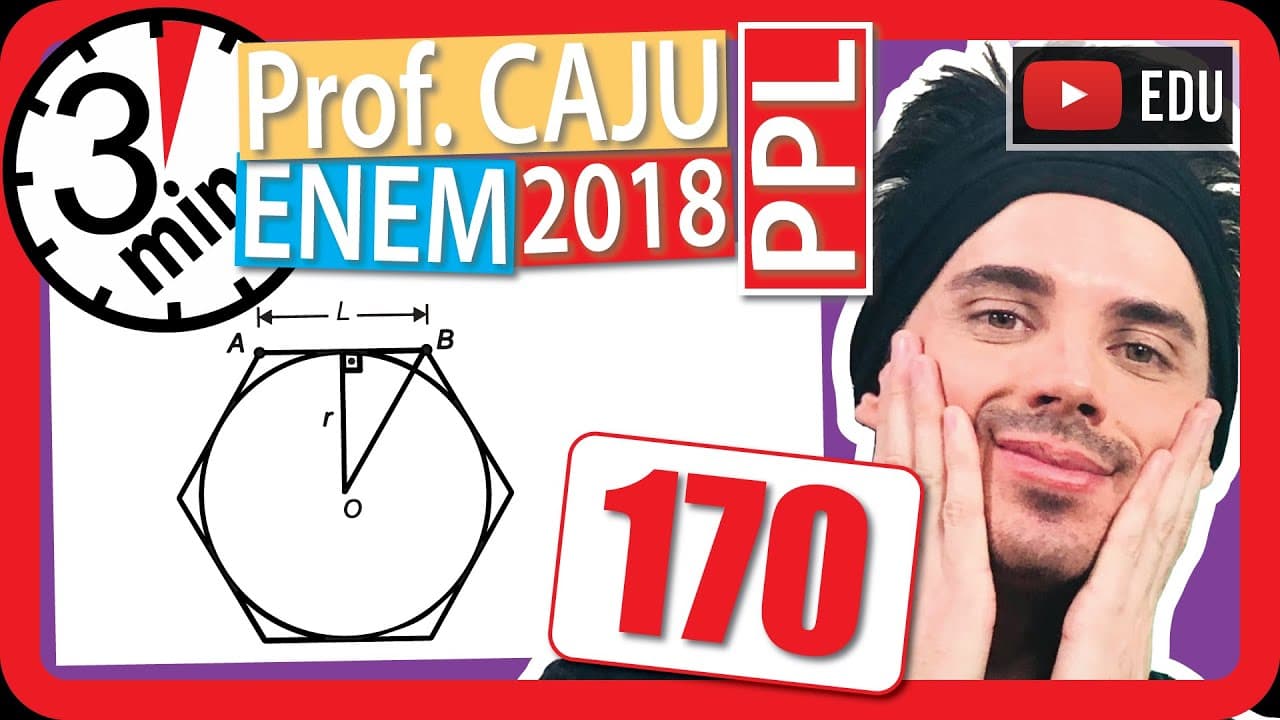 Thumbnail: 🏃ENEM 2018 PPL 👉 RAPIDINHA Questão 170 - Geometria Plana