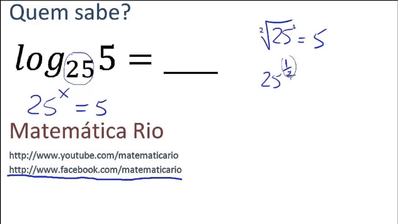 Thumbnail: Logaritmo - Desafio #2 da Fan Page do Facebook | Matemática Rio