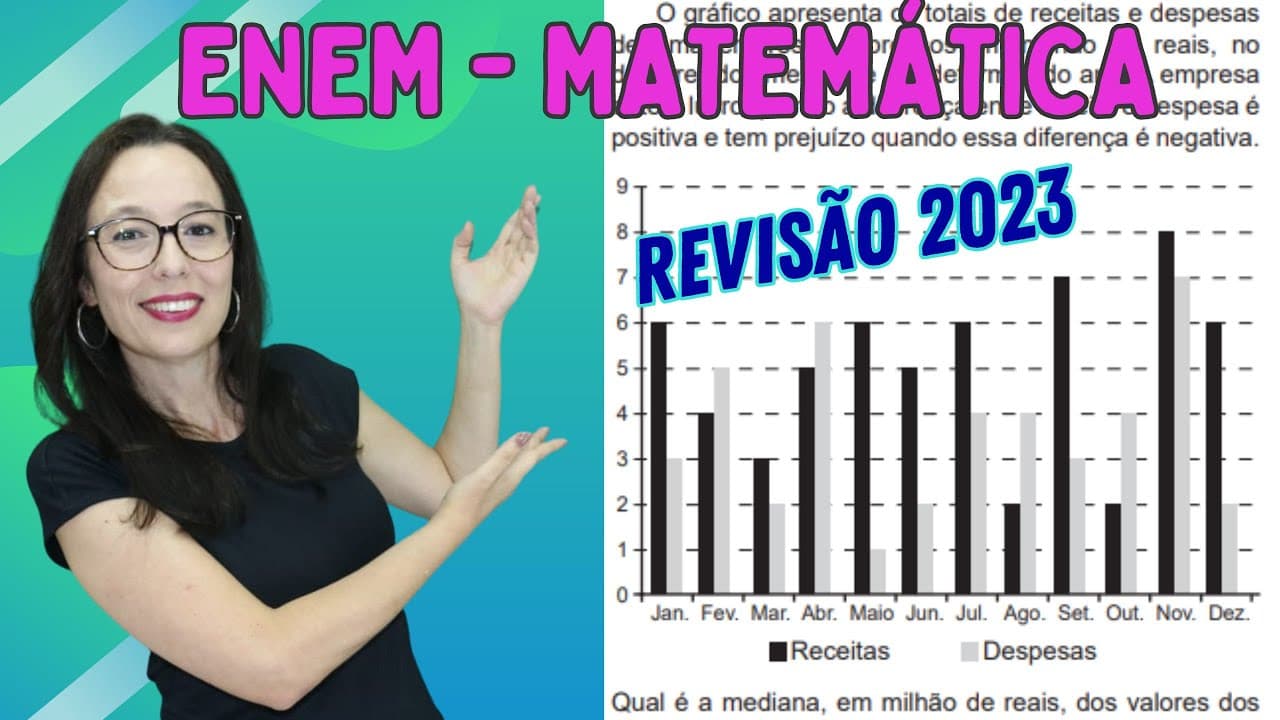 Thumbnail: ENEM 2023 - ESTATÍSTICA - REVISÃO - Professora Angela Matemática