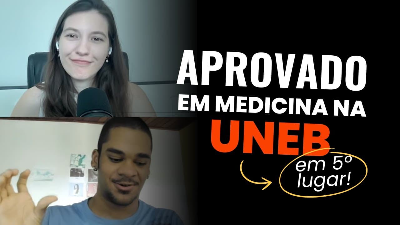 Thumbnail: APROVADO em 5º lugar na UNEB fala sobre estudo até aprovação! | Entrevista de aprovados do Salomão