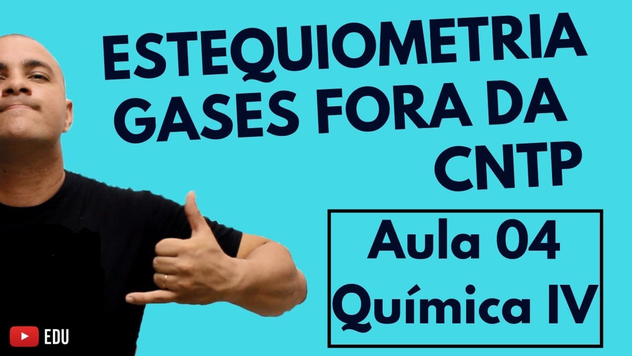 Thumbnail: ESTEQUIOMETRIA: Cálculo envolvendo GASES fora da CNTP usando P.V = n.R.T | Aula 04 (Química IV)