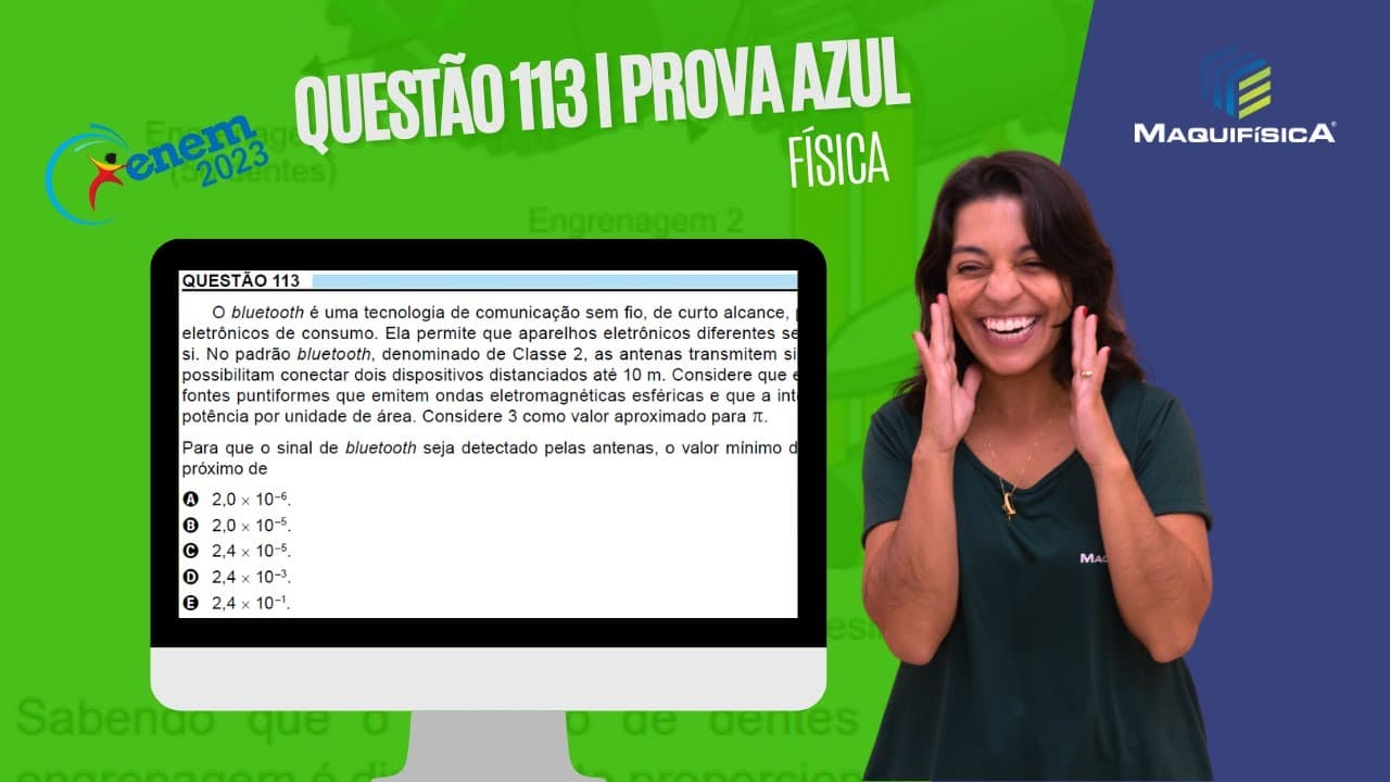 Thumbnail: ENEM 2023 | Física | Questão 113 Prova Azul | Potência
