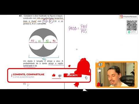Thumbnail da aula: [UFRGS 2019] 47 - Considere o alvo mostrado na figura a seguir, construído com três circunferências