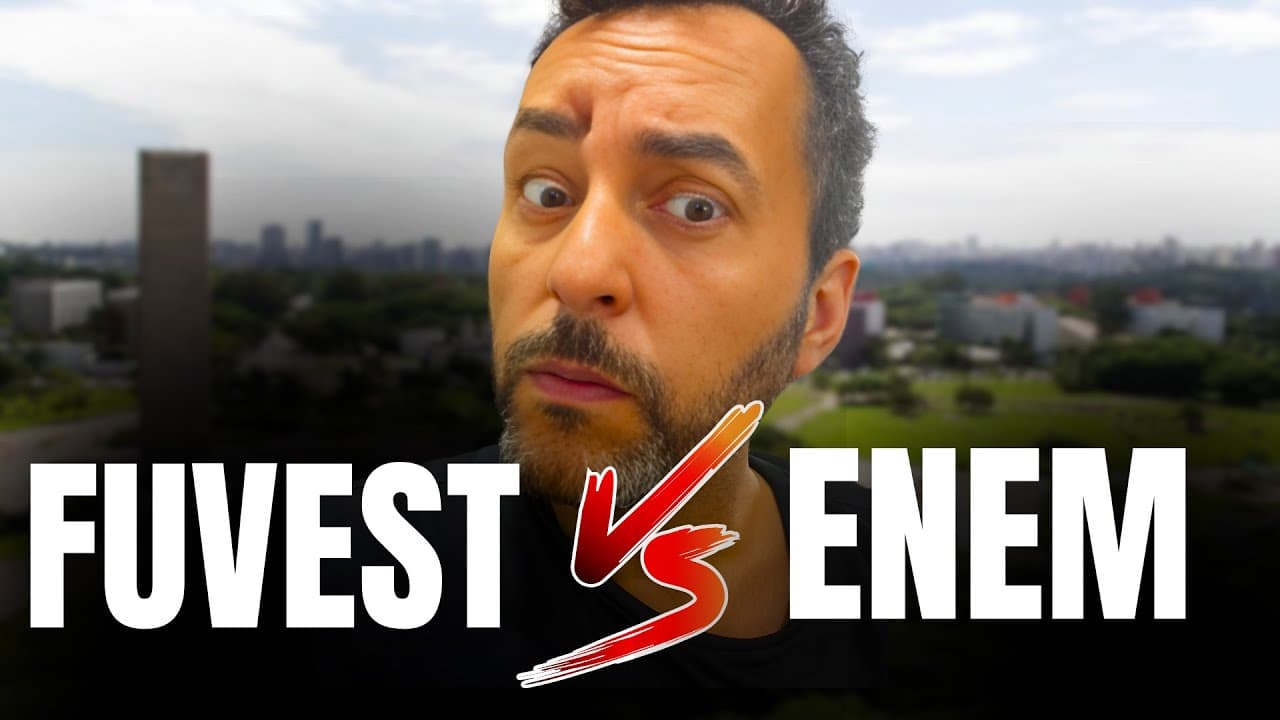 Thumbnail: AS DIFERENÇAS ENTRE A FUVEST 2026  E O ENEM 2025 | Acabou a diferença?
