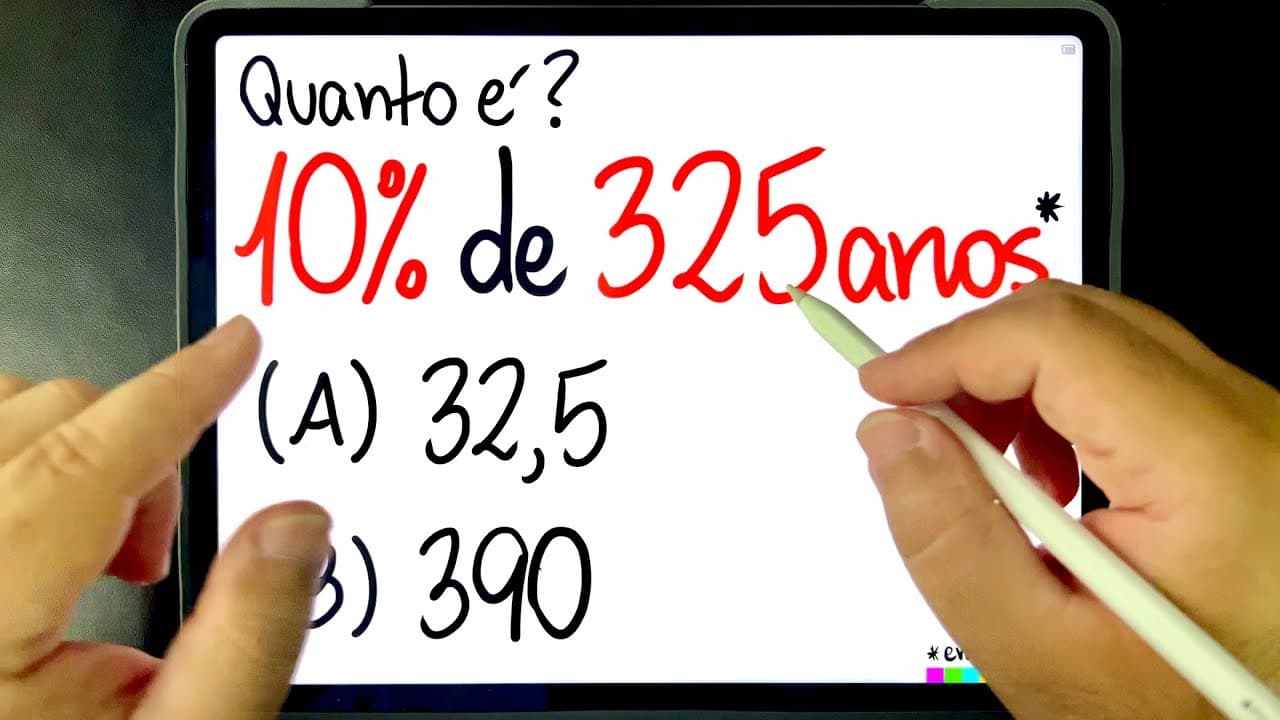 Thumbnail: 🔥 NINGUÉM SABE calcular essa PORCENTAGEM DE ANO e transformar de ANOS PARA MESES! Você consegue?