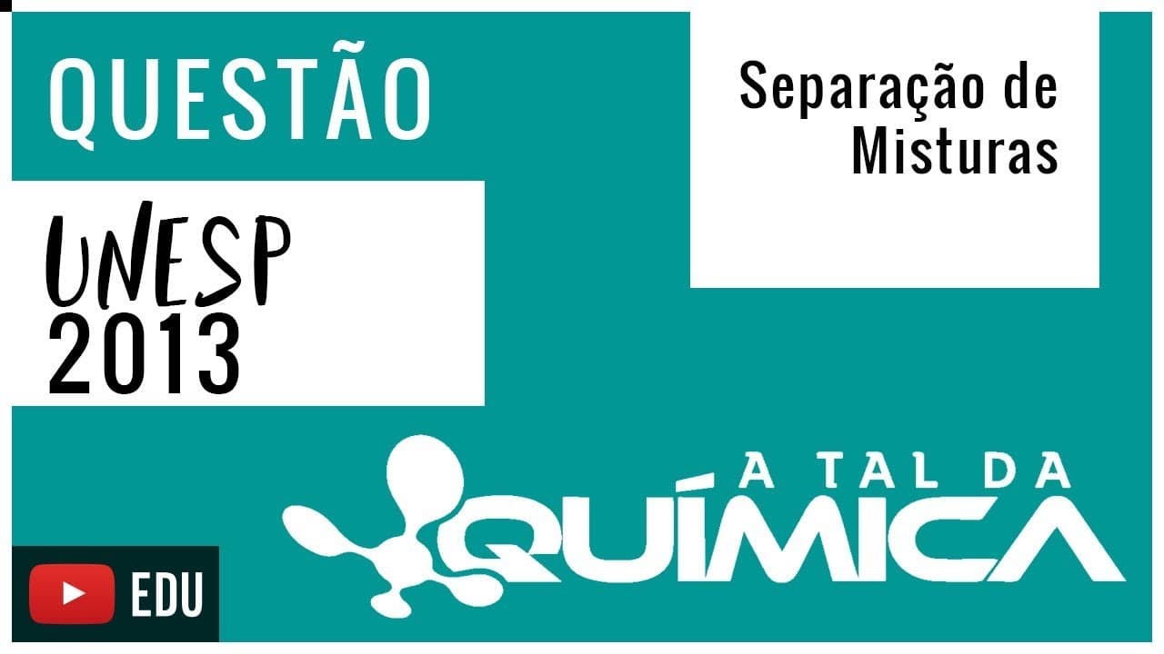 Thumbnail: Questão UNESP/2013 - Separação de Misturas