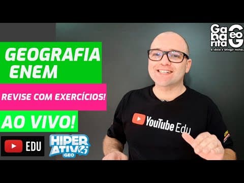Thumbnail da aula: 🔴 REVISÃO AO VIVO | Geografia Pro ENEM | RESOLUÇÃO DAS QUESTÕES LIBRAS 2017