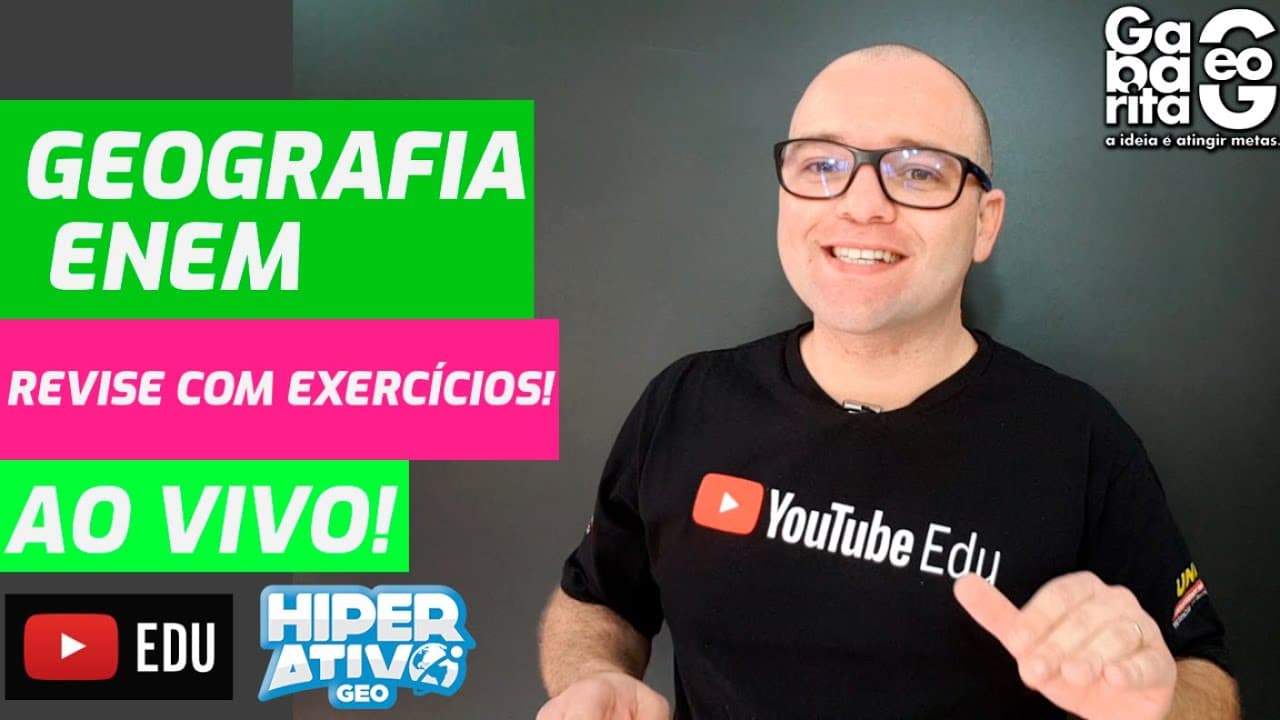 Thumbnail: 🔴 REVISÃO AO VIVO | Geografia Pro ENEM | RESOLUÇÃO DAS QUESTÕES LIBRAS 2017