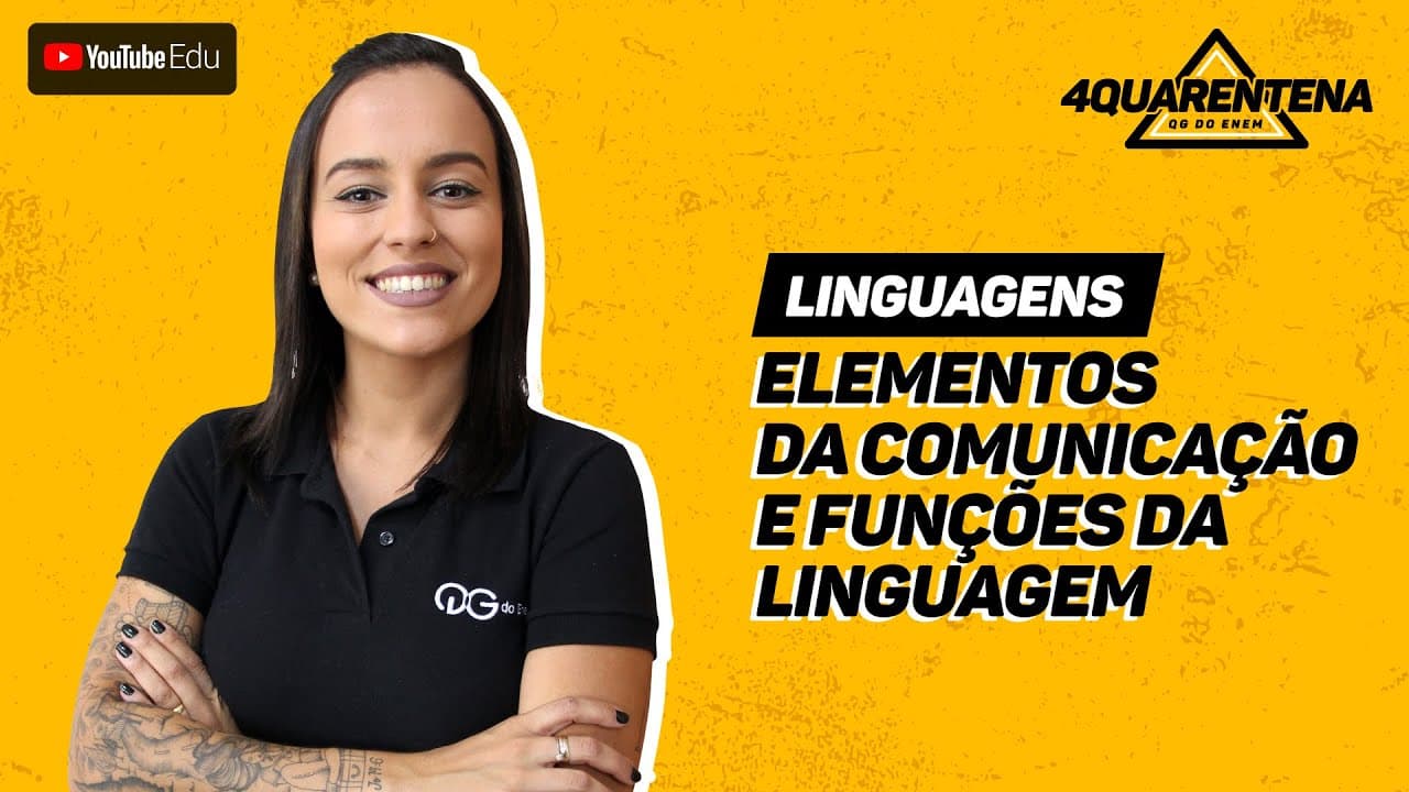 Thumbnail: QUARENTENA ENEM: Elementos da comunicação e funções da linguagem | Linguagens