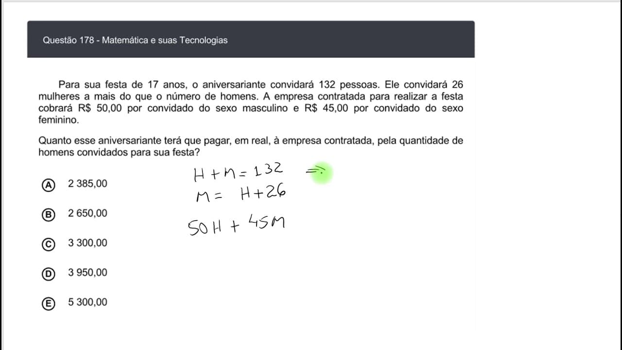 Thumbnail: MATEMÁTICA ENEM 2020 DIGITAL 178B
