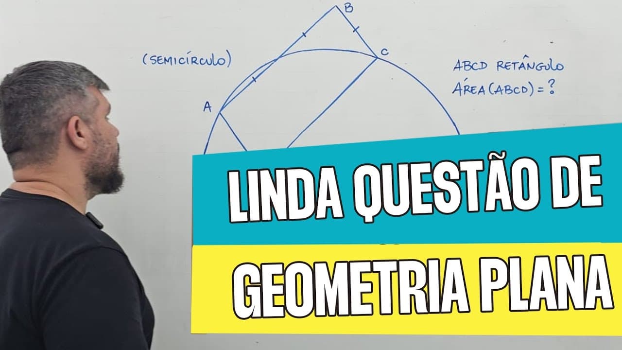 Thumbnail: Olha que questão bonitinha de área de figuras planas 😍