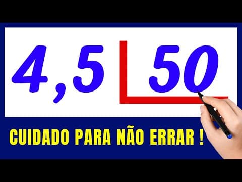 Thumbnail da aula: ⚠️DIVISÃO COM VÍRGULA! VEM APRENDER COMO FAZER DIVISÃO!!