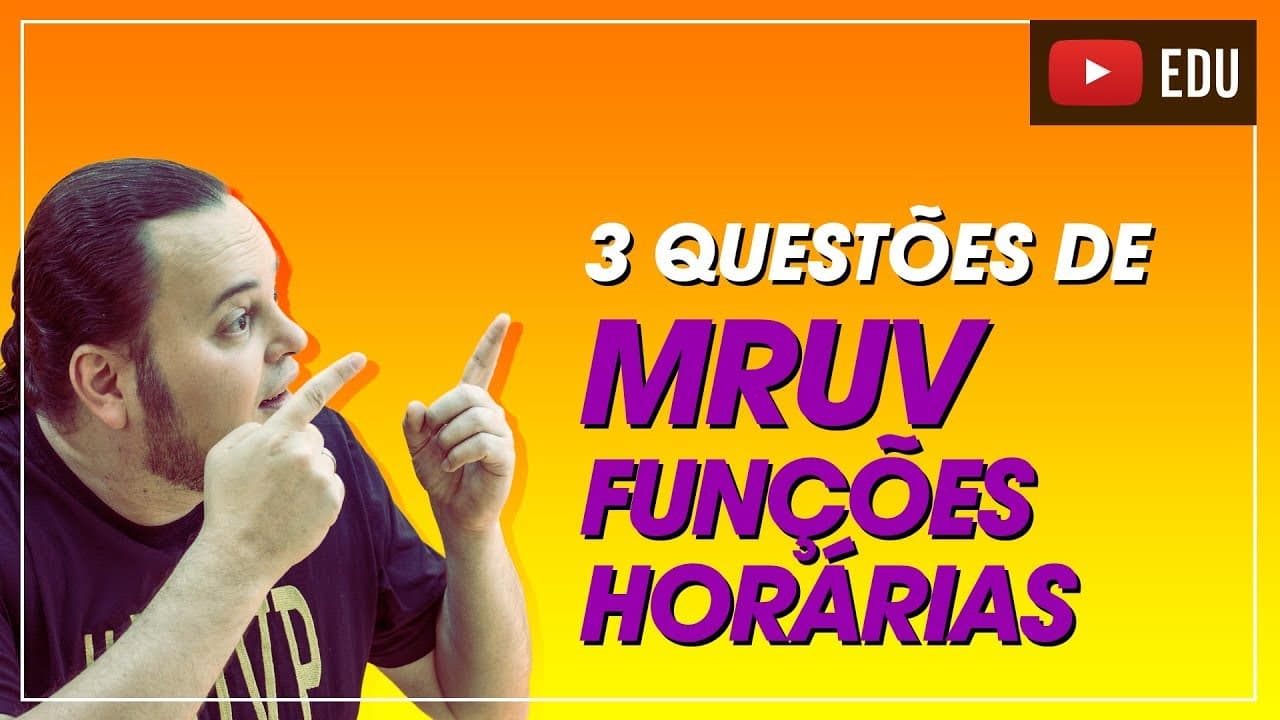 Thumbnail: TOP 3 Questões de MRUV (movimento uniformemente variado) | ENEM e vestibulares