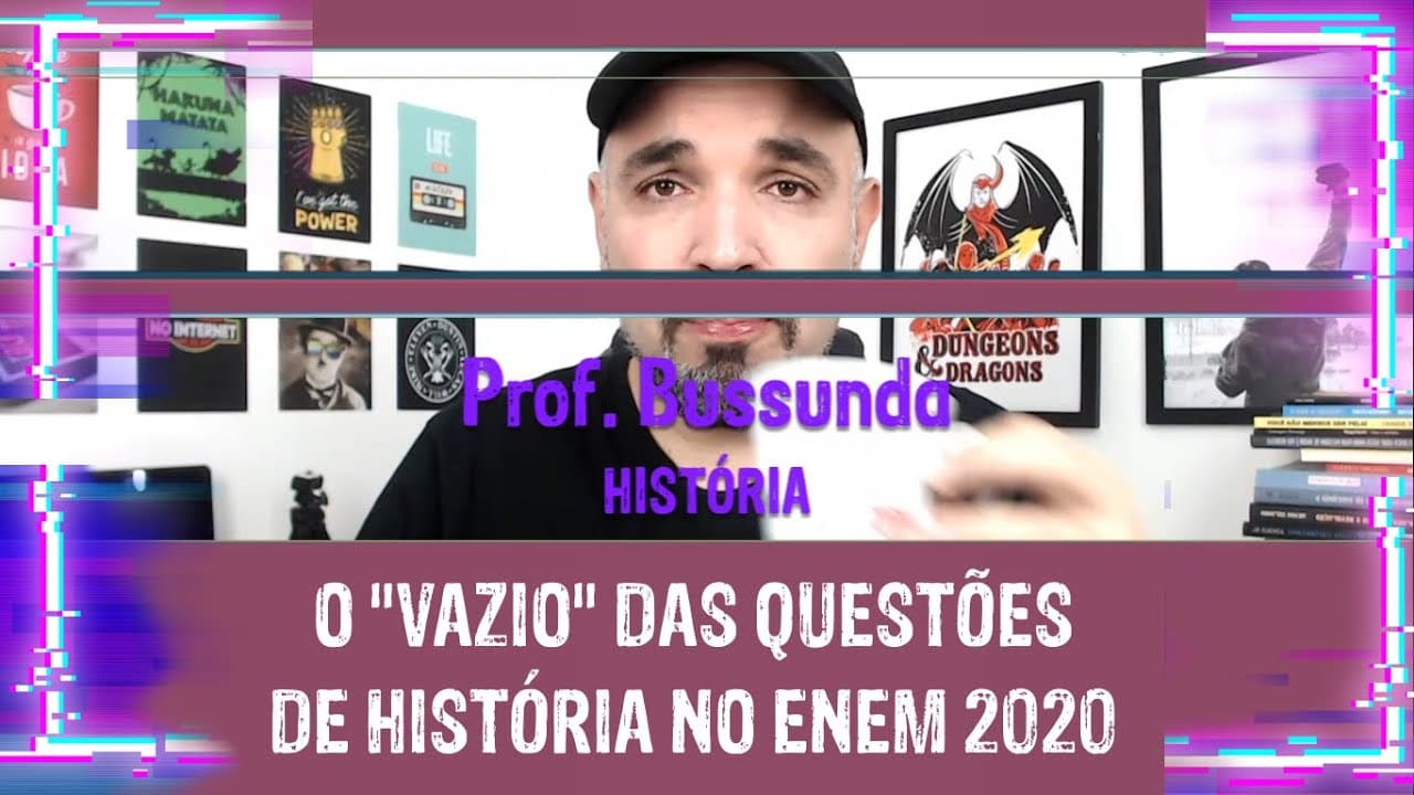 Thumbnail: ENEM 2020 - O "vazio" das questões de História  |  Prof. Bussunda