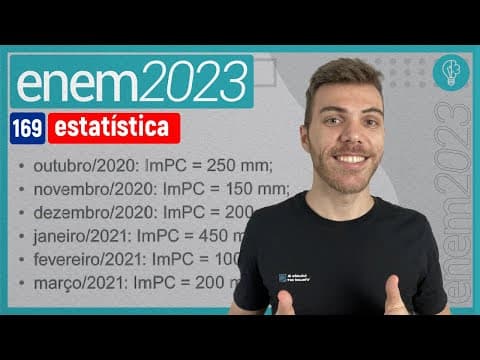 Thumbnail da aula: ENEM 2023 - Um tipo de semente necessita de bastante água nos dois primeiros meses  - ESTATÍSTICA