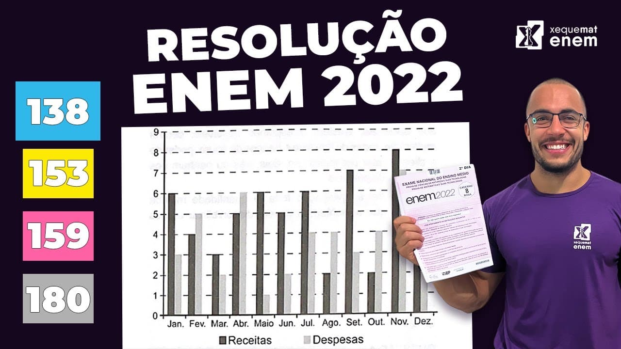 Thumbnail: 🔘Question 138 - Blue Booklet | Median | ENEM 2022 Mathematics