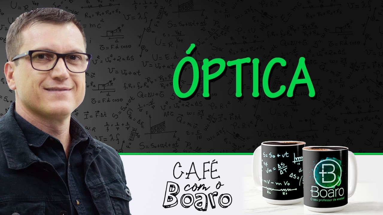 Thumbnail: ÓPTICA - EXERCÍCIOS PARA REVISÃO DE FÍSICA - Café com o Professor Boaro.