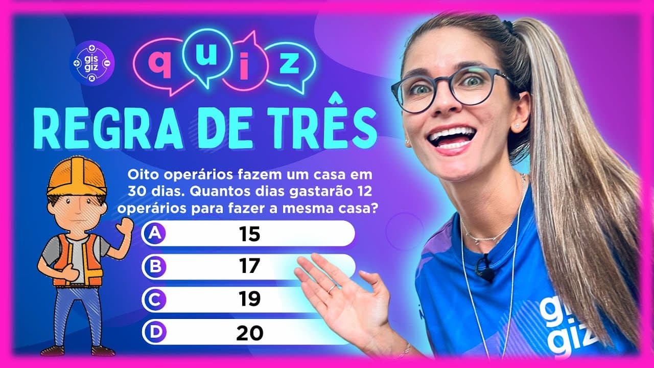 Thumbnail: REGRA DE TRÊS - QUIZ DE MATEMÁTICA