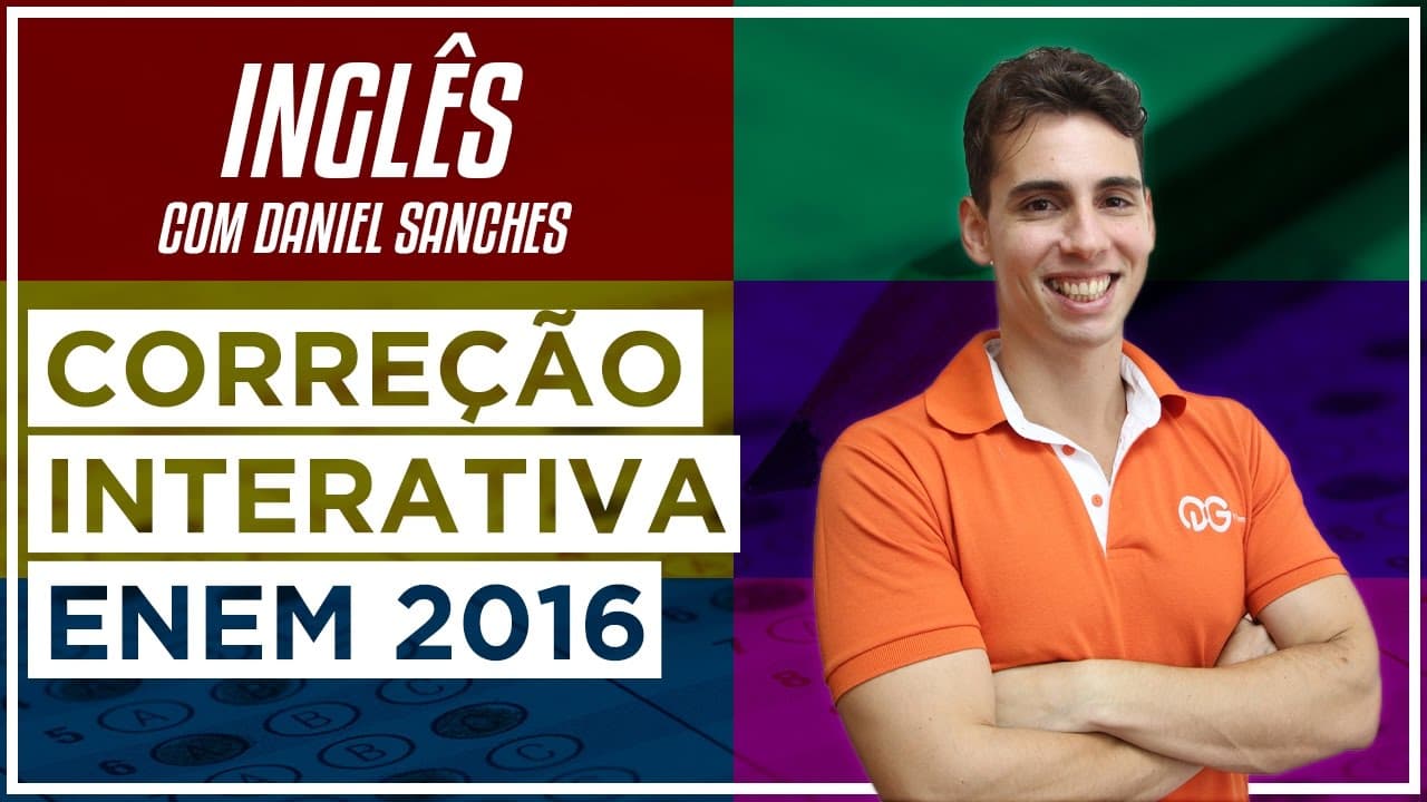 Thumbnail: Correção do ENEM 2016 - Inglês com Daniel Sanches