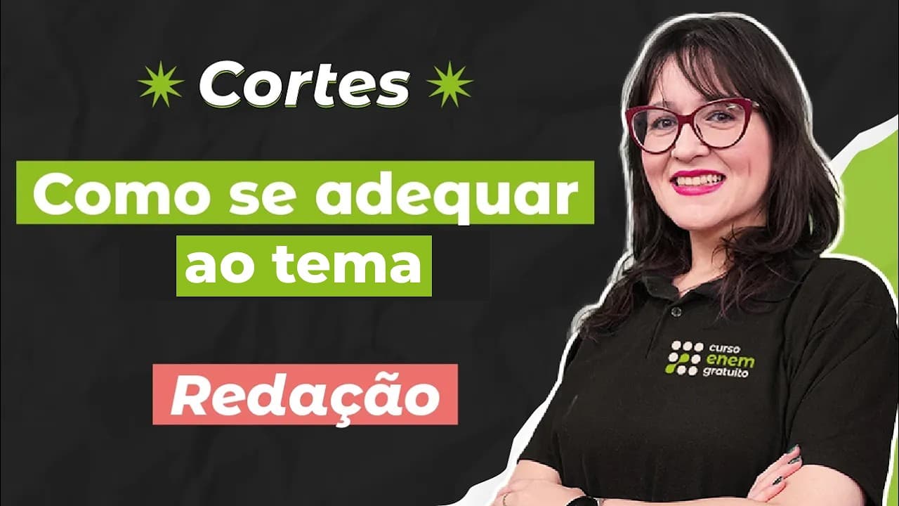 Thumbnail: CORTES DOS AULÕES ENEM 2025: Como se adequar ao tema | Redação para o Enem | Daniela Garcia
