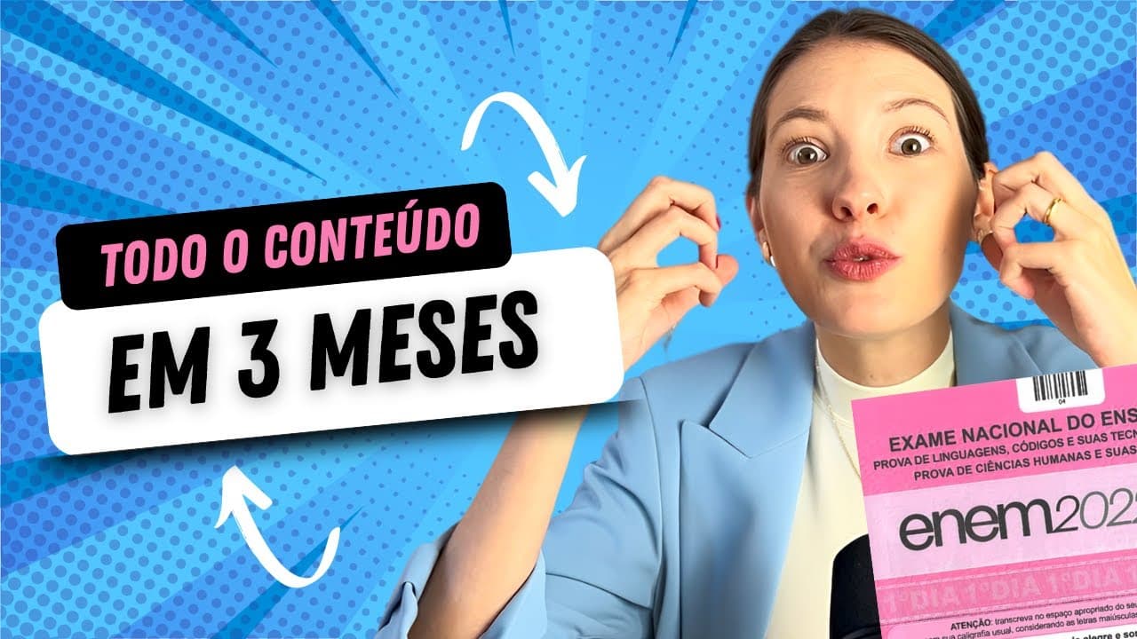 Thumbnail: 🚨 RETA FINAL ENEM: Como estudar faltando 3 MESES!
