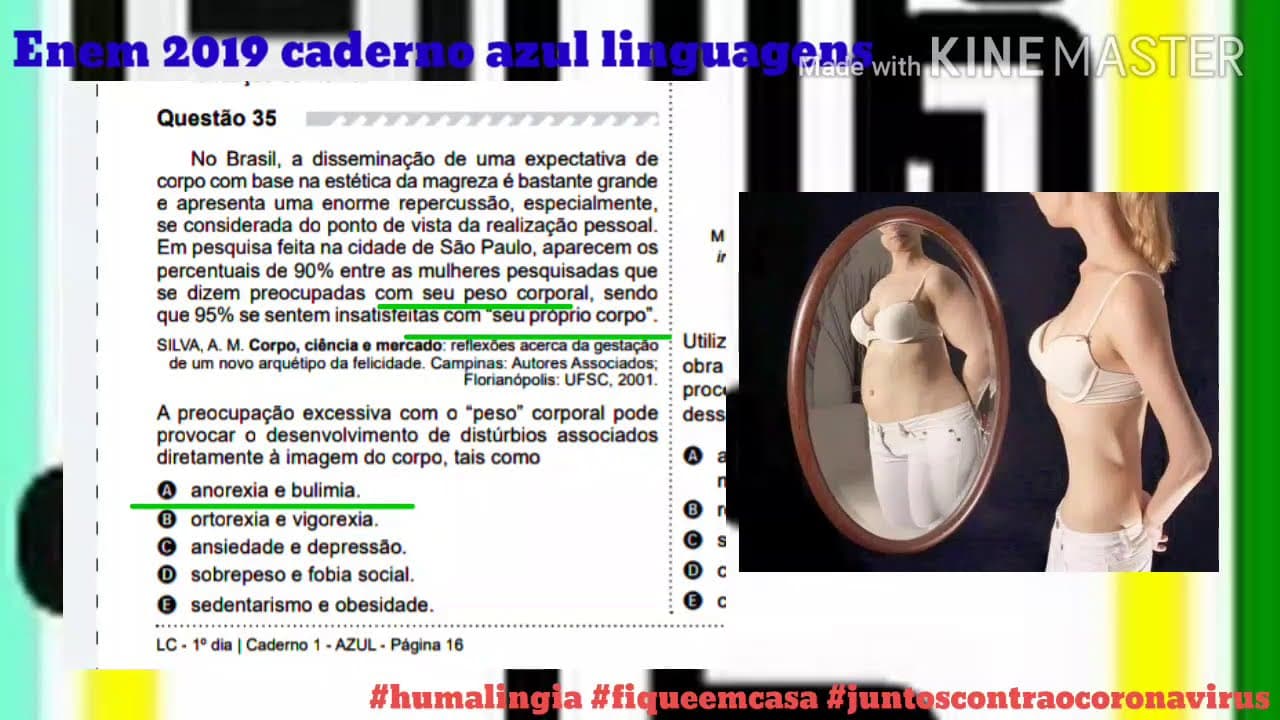 Thumbnail: Questão 35 Enem 2019 caderno azul linguagens /educação física