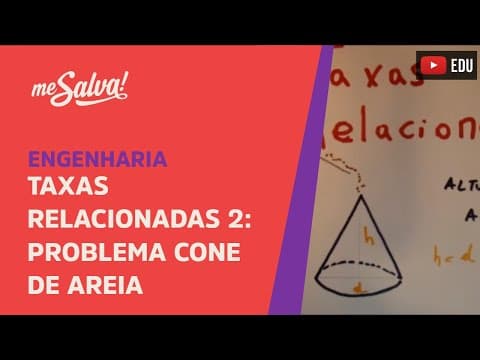 Thumbnail da aula: Me Salva! Cálculo - Taxas Relacionadas 2, problema do cone de areia