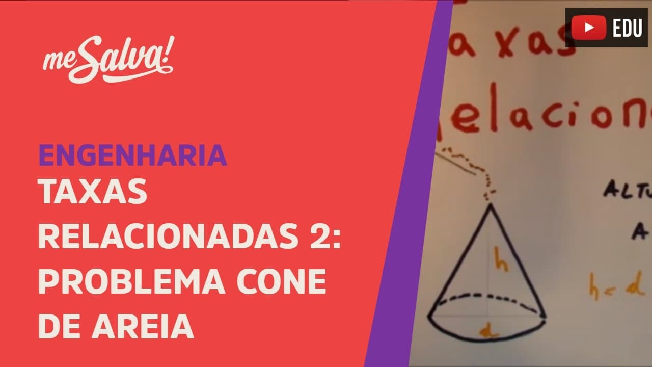 Thumbnail: Me Salva! Cálculo - Taxas Relacionadas 2, problema do cone de areia