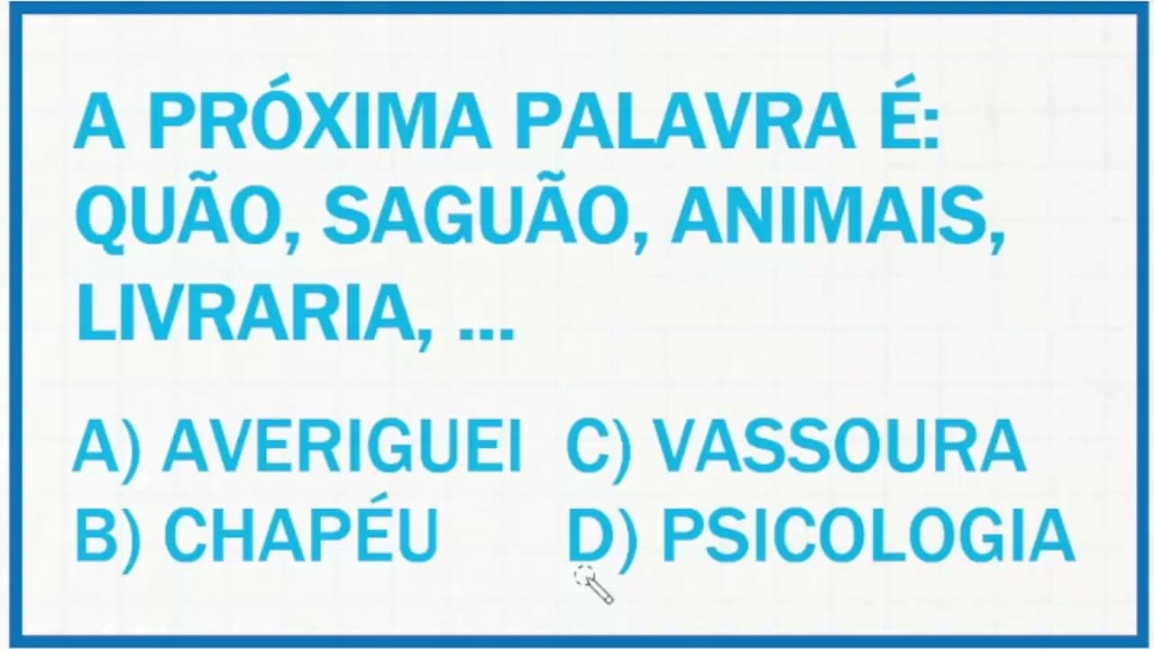 Thumbnail: Esse desafio de Lógica é fácil mas tem que saber Português também!