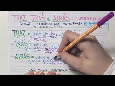 Thumbnail da aula: TRAZ, TRÁS E ATRÁS: COMO USAR CADA UM CORRETAMENTE? - Profa. Pamba