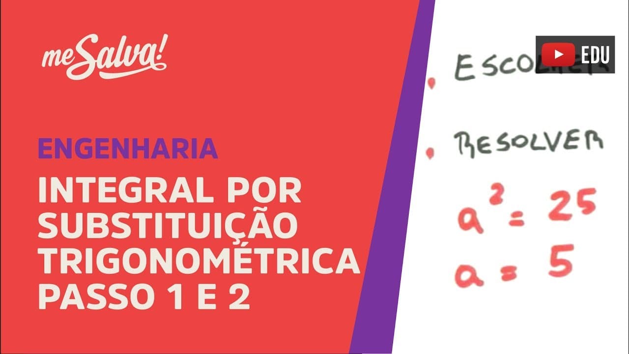 Thumbnail: Me Salva! INT35 - Integral por Substituição Trigonométrica: Passo 1 e 2