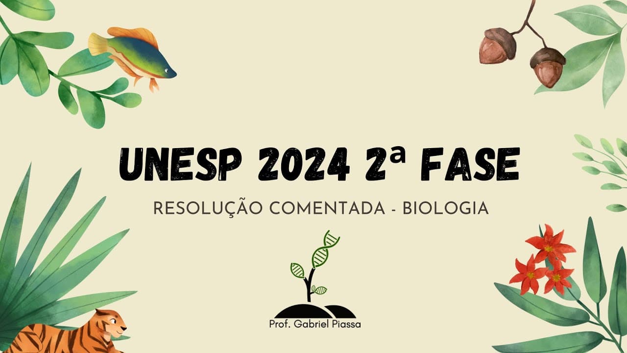 Thumbnail: VESTIBULAR UNESP 2024 2ª FASE - RESOLUÇÃO COMENTADA BIOLOGIA