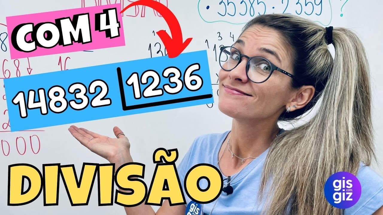 Thumbnail: DIVISÃO COM 4 DÍGITOS  | DIVISÃO COM QUATRO NÚMEROS NA CHAVE Prof. Gis/