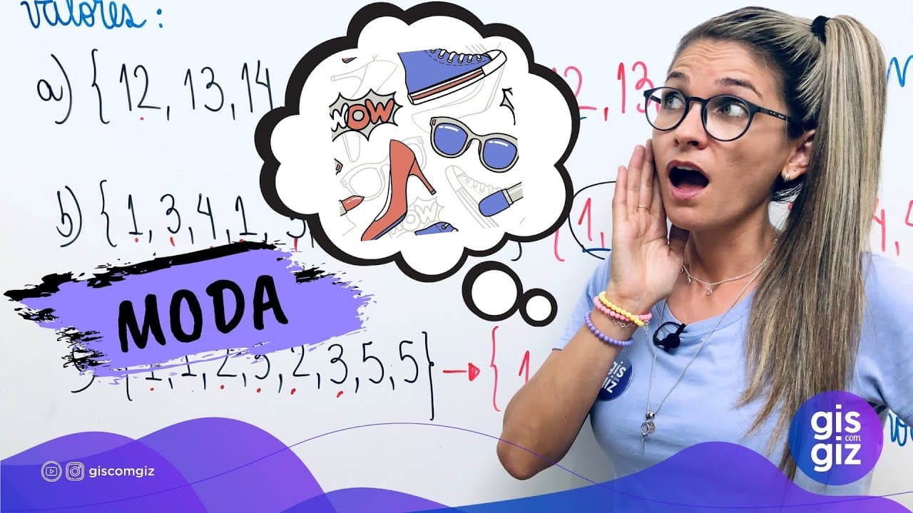 Thumbnail: MODA | MEDIDAS DE TENDÊNCIA CENTRAL |  Prof. Gis/ Matemática