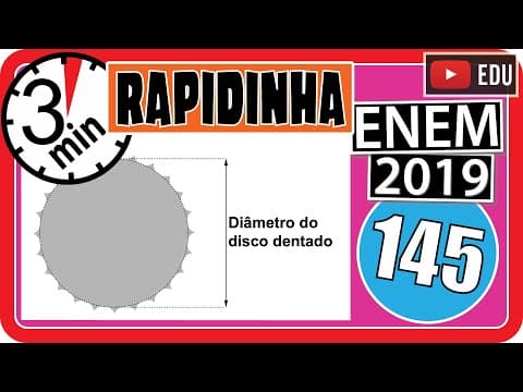 Thumbnail da aula: 🏃[ENEM 2019] 145 📘 MOVIMENTO CIRCULAR Um ciclista quer montar um sistema de marchas usando dois