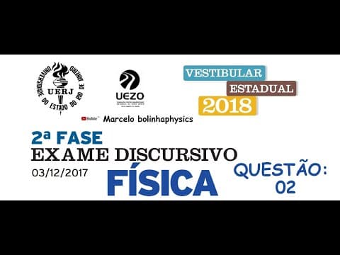 Thumbnail da aula: Resolução da prova de FÍSICA – 2°FASE - EXAME DISCURSIVO– UERJ 2018. Questão 02.