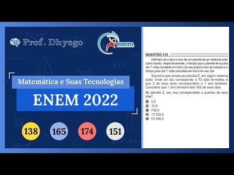 Thumbnail da aula: Definem-se o dia e o ano de um planeta de um sistema solar como sendo, respectivamente, o tempo que