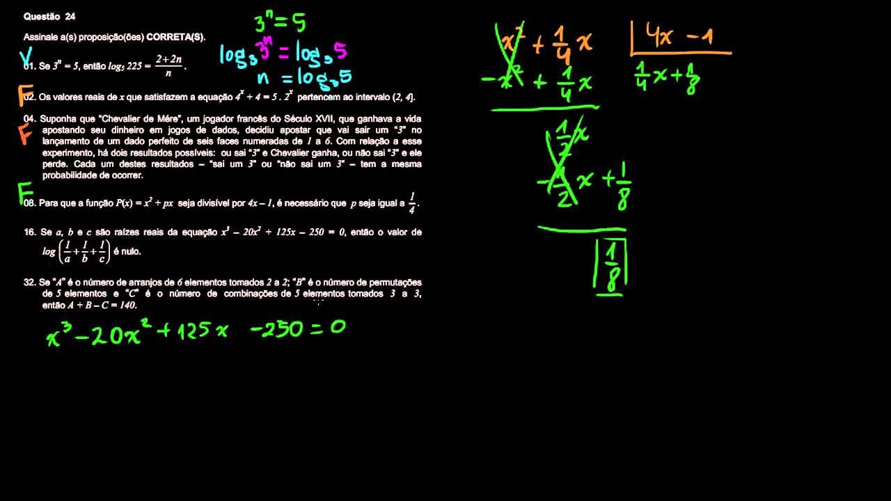 Thumbnail: Resolução UFSC 2011 questão 24