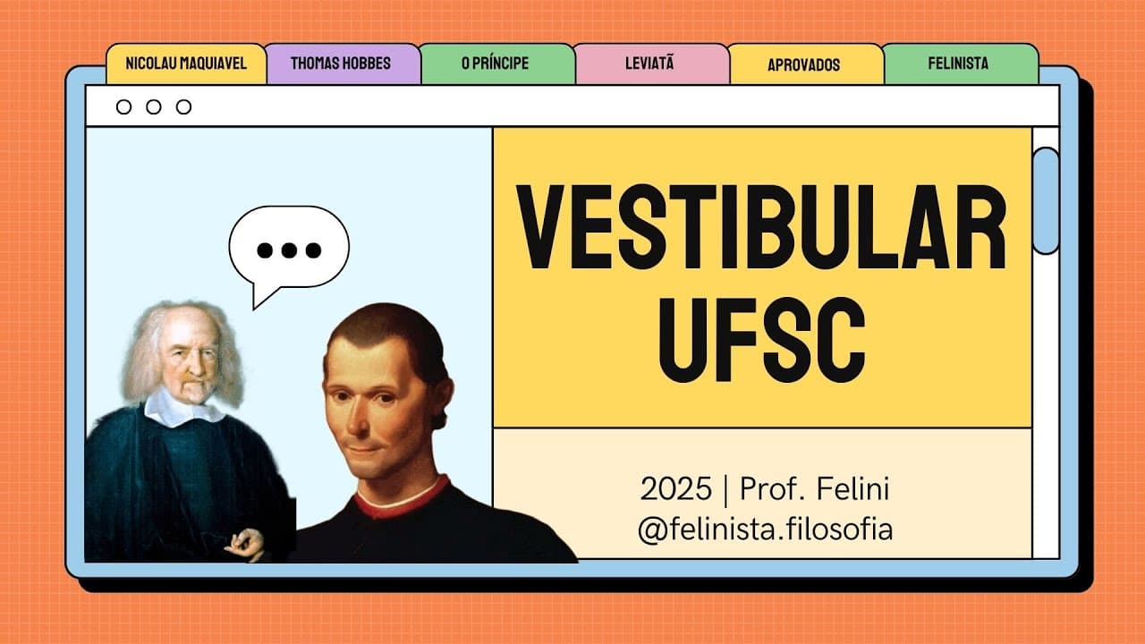 Thumbnail: RESOLUÇÃO DE QUESTÕES DE FILOSOFIA - VESTIBULAR UFSC 2026.1| FELINISTA