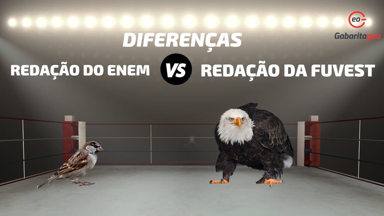 Thumbnail: Quais as diferenças entre a REDAÇÃO DA FUVEST E DO ENEM?